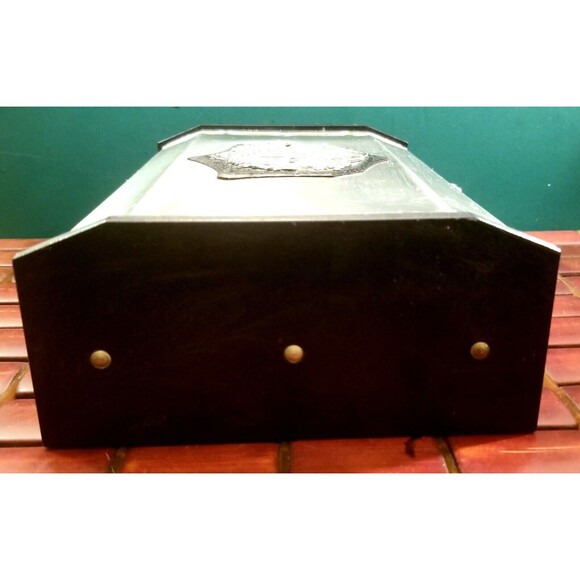 Vintage Medieval Style Metal Jewelry Box W/ Griffon Lion Coat of Arms 10"x6"x3" - Picture 6 of 9